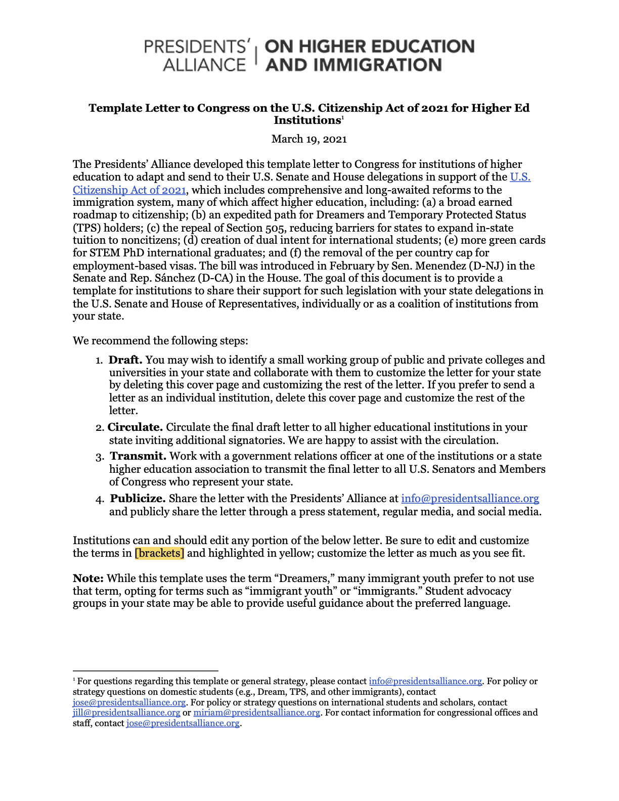 Template Letter to Congress on the U.S. Citizenship Act of 23 Intended For Letter To Congressman Template